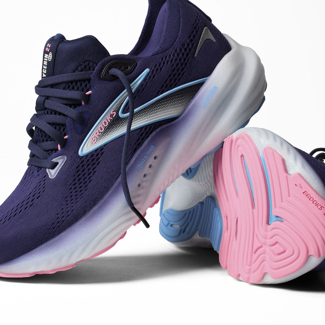 Brooks Womens Glycerin 22- Blue Ribbon/Peacoat/Dianthus (1204341B429