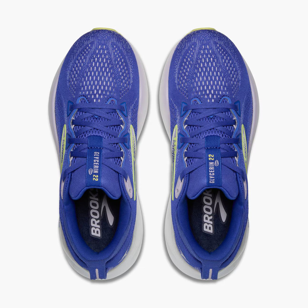 Brooks Glycerin 22 para mujer - Azul Amparo/Hyper Iris/Amarillo