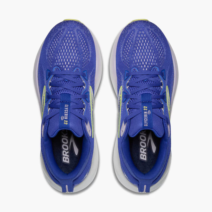 Brooks Glycerin 22 para mujer - Azul Amparo/Hyper Iris/Amarillo