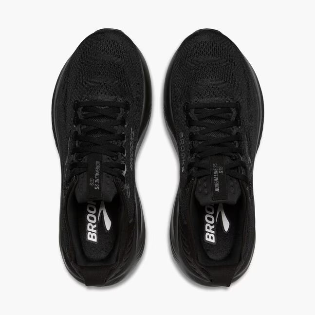 Brooks Adrenaline GTS 25 para mujer - Negro/Negro/Ébano - Estrecho (2A)