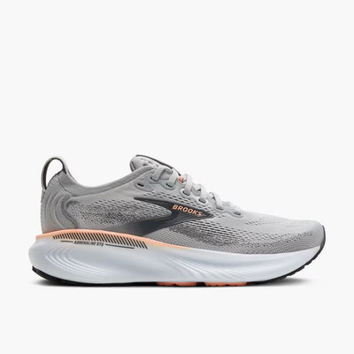 Brooks Adrenaline GTS 25 para mujer - Gris/Perla ennegrecida/Coral - Estrecha (2A)