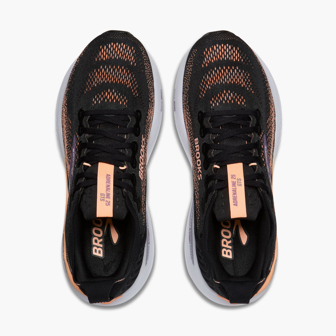 Brooks Women's Adrenaline GTS 25 - Black/Peach/Mulled Grape