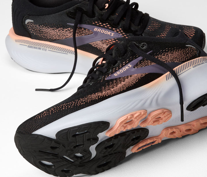 Brooks Women's Adrenaline GTS 25 - Black/Peach/Mulled Grape
