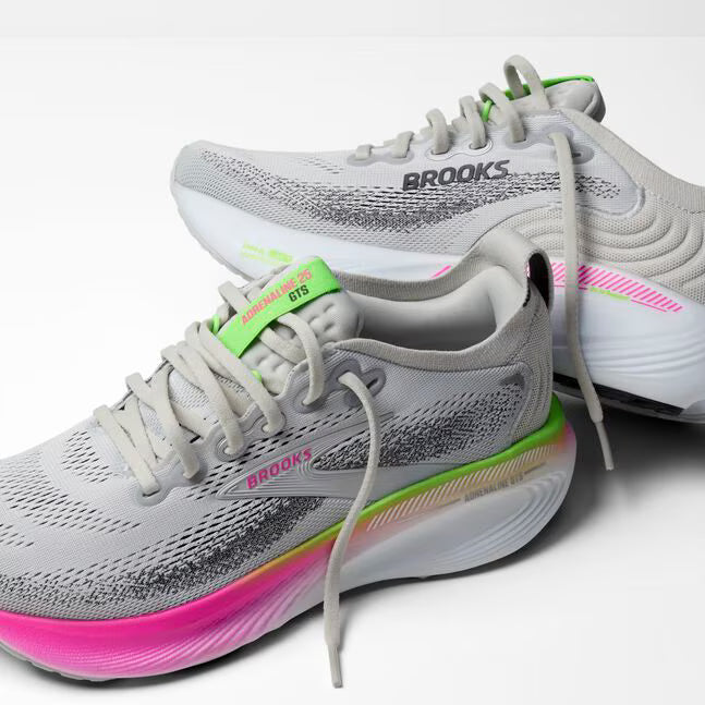 Brooks Adrenaline GTS 25 para mujer - Oyster/Rosa/Verde