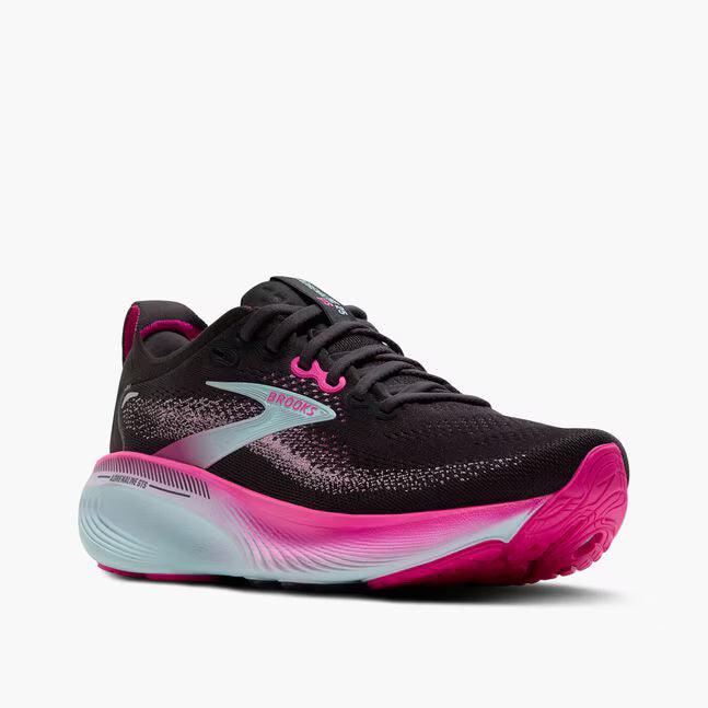 Brooks Adrenaline GTS 25 para mujer - Negro/Rosa cibernético/Agua helada
