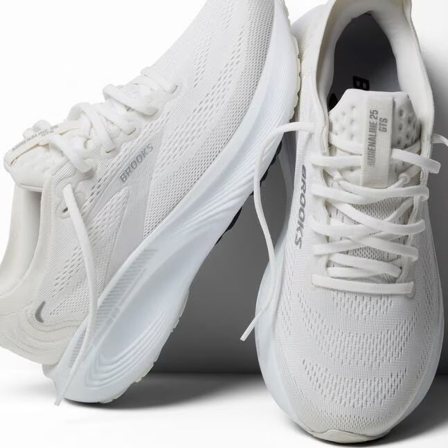 Brooks Adrenaline GTS 25 para mujer - Blanco/Blanco/Plateado