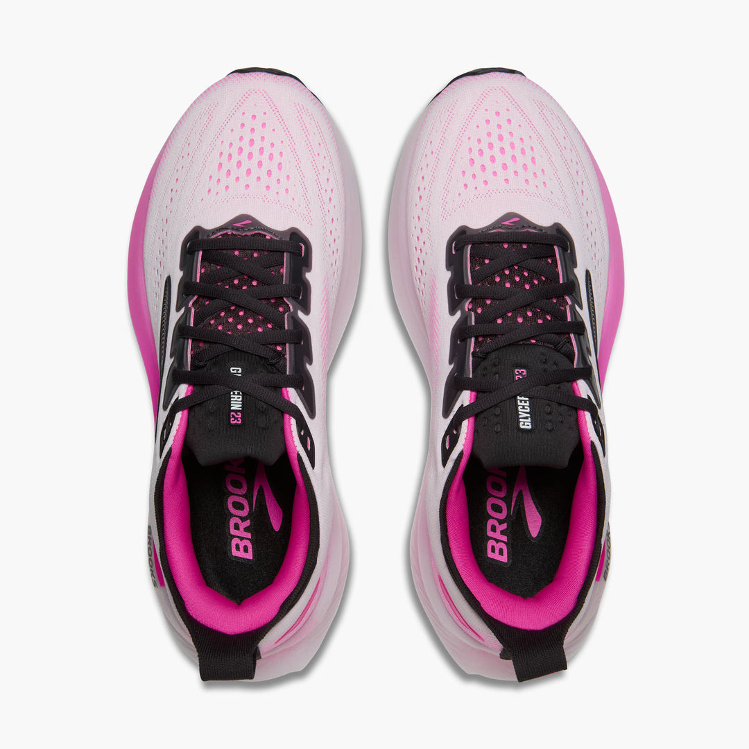 Brooks Glycerin 23 para mujer - Blanco/Phantom/Rosa cibernético