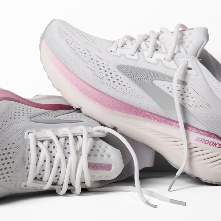 Women's Brooks Glycerin 23 WIDE - White/Harbor Mist/Metallic