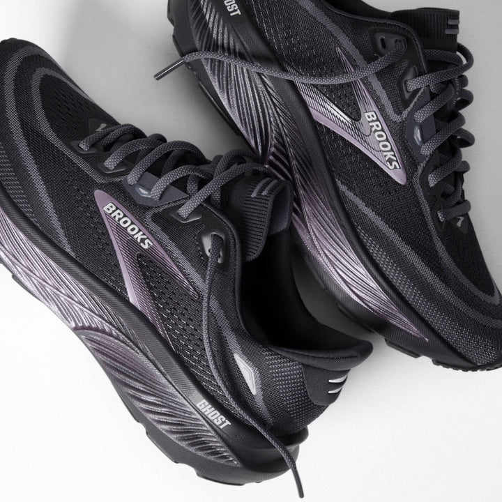 Brooks Women's Ghost 18 (Wide) - Ebony/Folkstone/Metallic