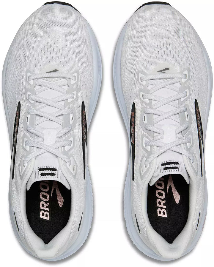 Brooks Women's Ghost 18 (Extra Wide) - White/Black/Rose Gold