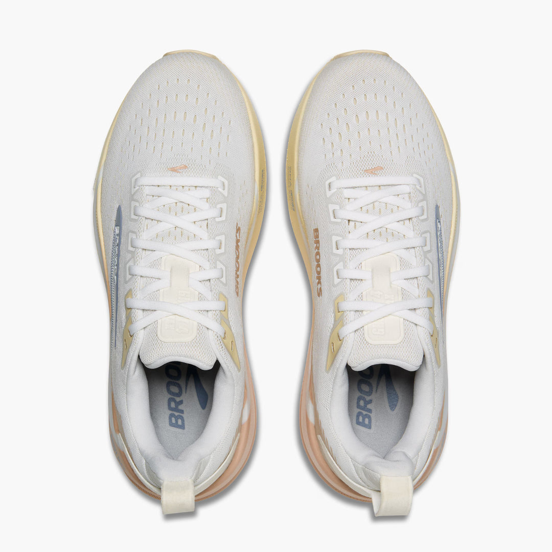 Brooks Women's Ghost Max 4 (Wide) - White/Rose/Rutabaga