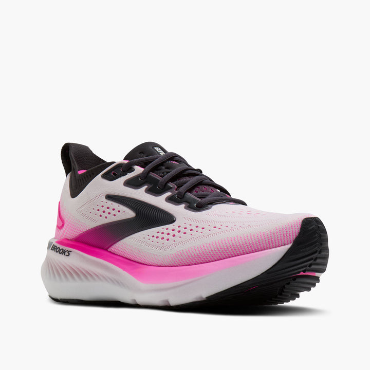 Brooks Glycerin GTS 23 para mujer - Blanco/Phantom/Rosa cibernético