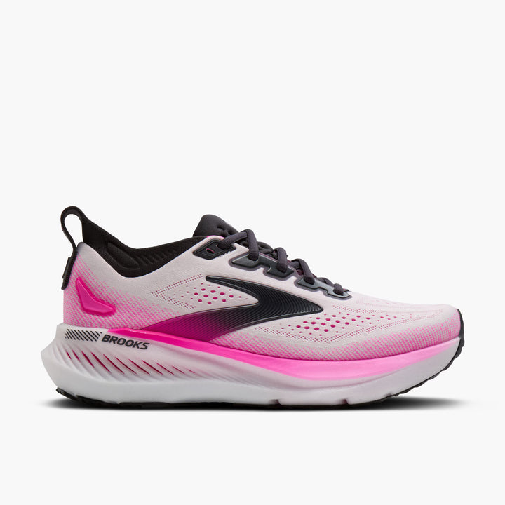 Brooks Glycerin GTS 23 para mujer - Blanco/Phantom/Rosa cibernético