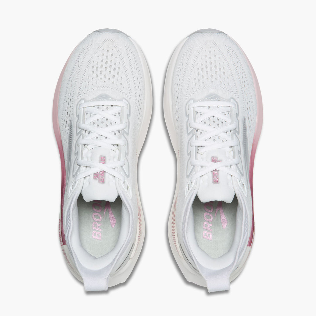 Women's Brooks Glycerin GTS 23 WIDE - White/Harbor Mist/Metallic