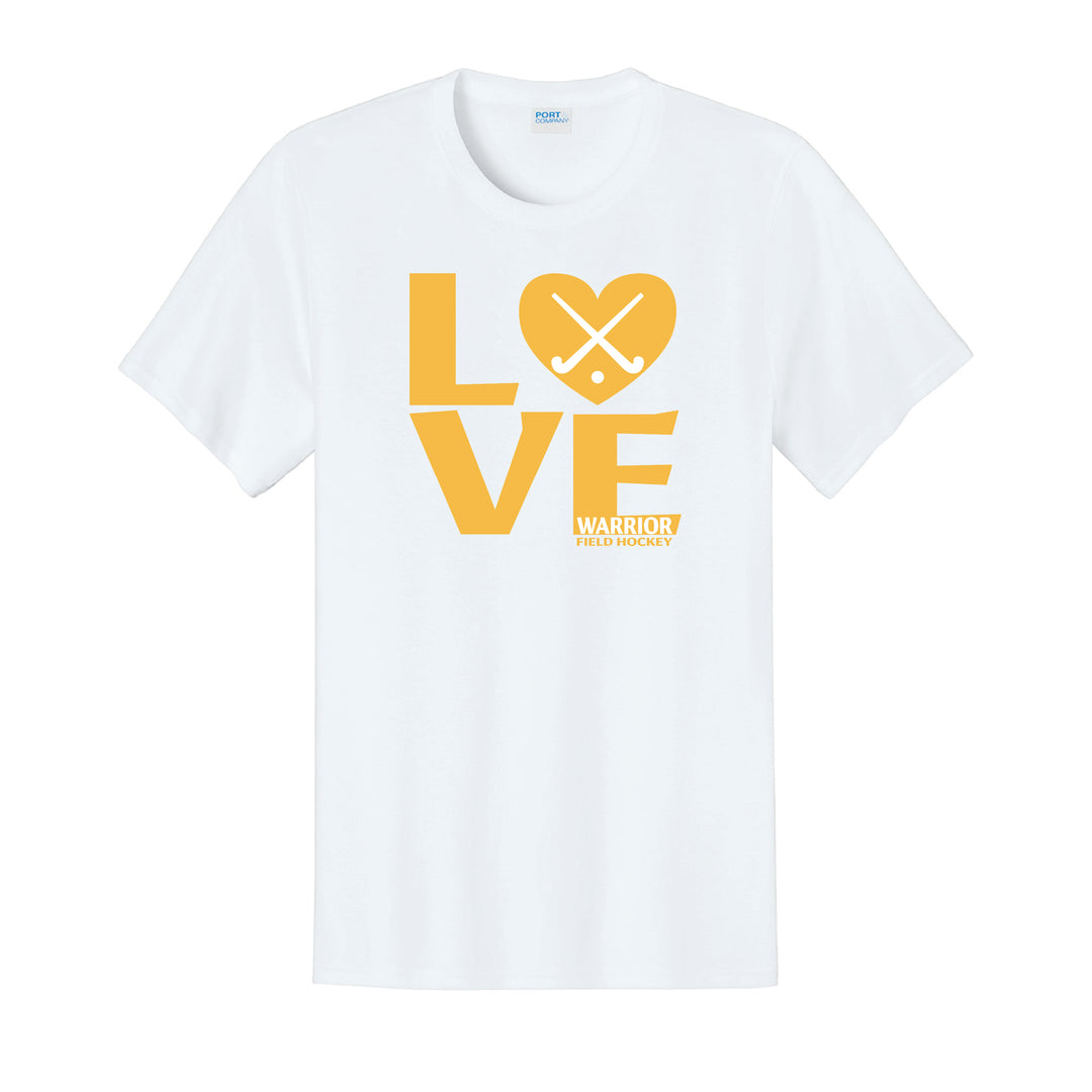 Warrior Field Hockey- Adult Unisex Easy Cotton Tee - White (PC43)