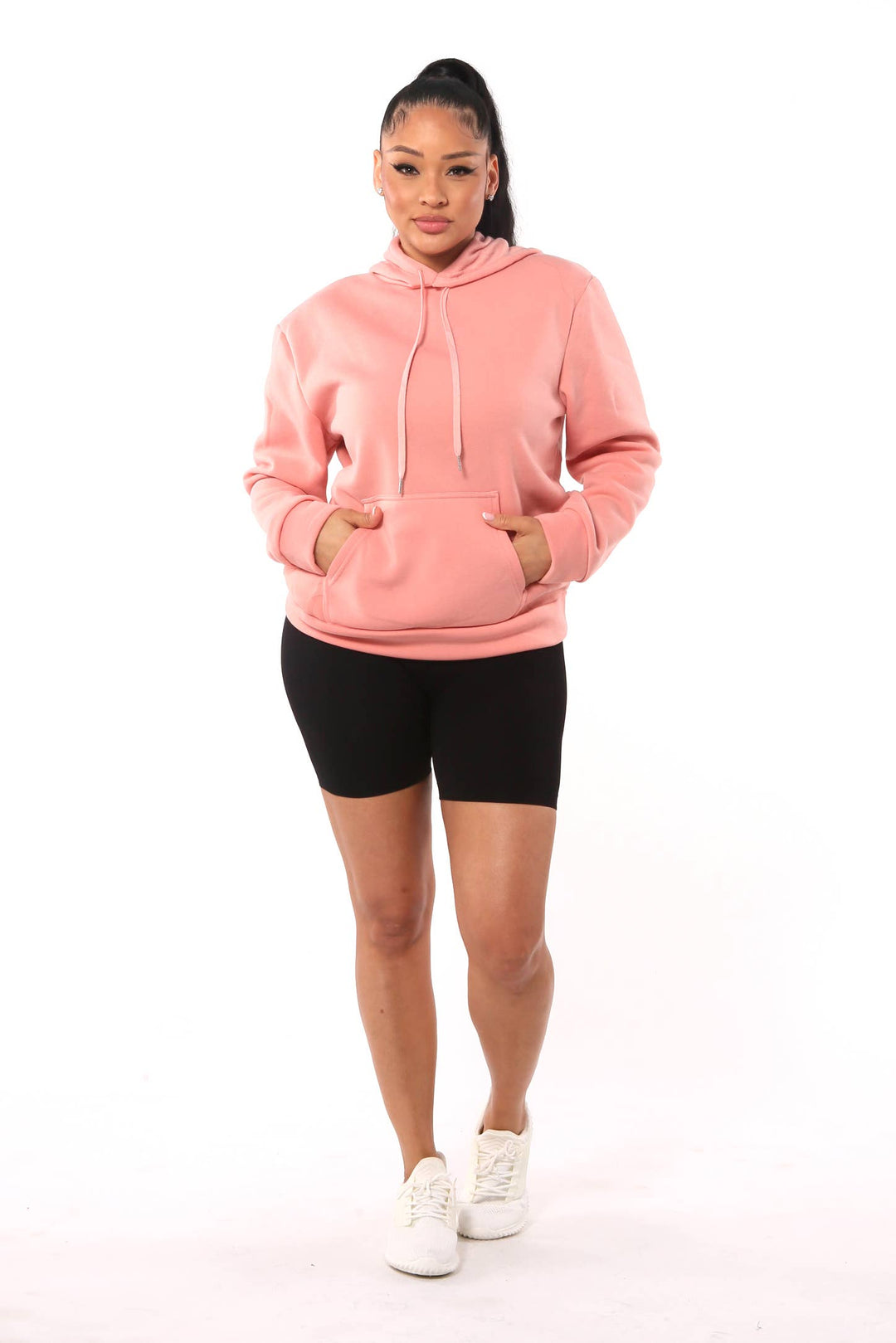 S&amp;G Apparel - Sudadera con capucha y forro polar para mujer - Mediana/negra