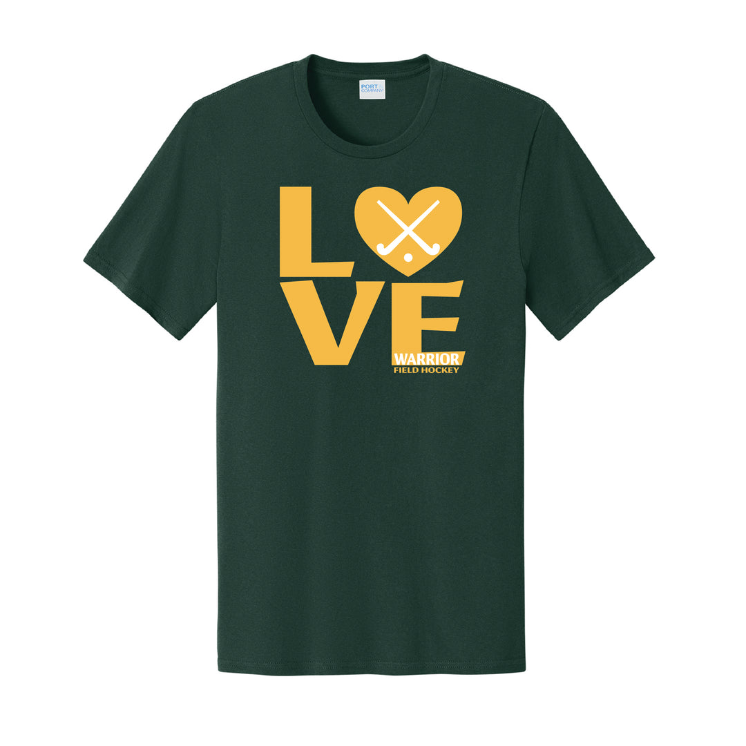 Warrior Field Hockey- Adult Unisex Easy Cotton Tee - Dark Green (PC43)