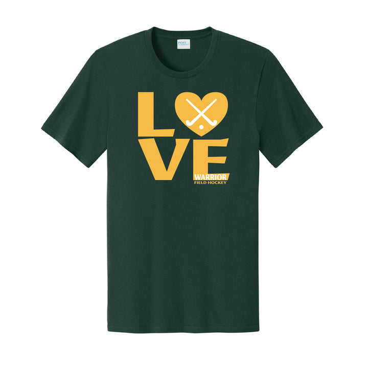 Warrior Field Hockey- Adult Unisex Easy Cotton Tee - Dark Green (PC43)