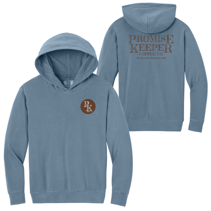Promise Keeper Coffee Co. - Sudadera ligera con capucha Comfort Colors para jóvenes (1467 años)