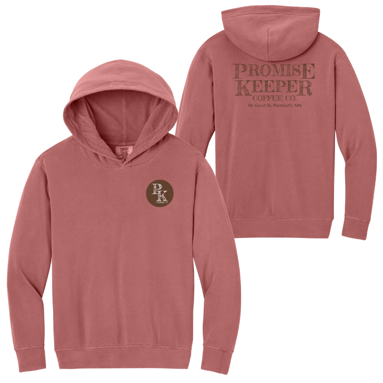 Promise Keeper Coffee Co. - Sudadera ligera con capucha Comfort Colors para jóvenes (1467 años)