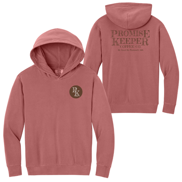 Promise Keeper Coffee Co. - Sudadera ligera con capucha Comfort Colors para jóvenes (1467 años)