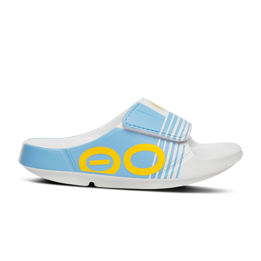 Oofos OOahh Sport Flex Limited - Argentina Championship Flow - Slide Sandals (1553ARG26)