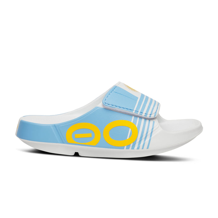 Oofos OOahh Sport Flex Limited - Argentina Championship Flow - Slide Sandals (1553ARG26)