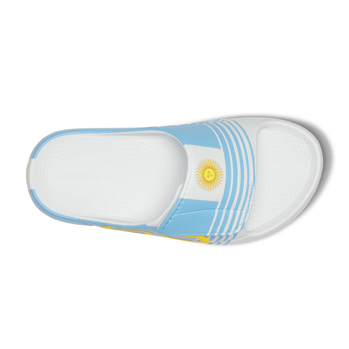 Oofos OOahh Sport Flex Limited - Argentina Championship Flow - Slide Sandals (1553ARG26)