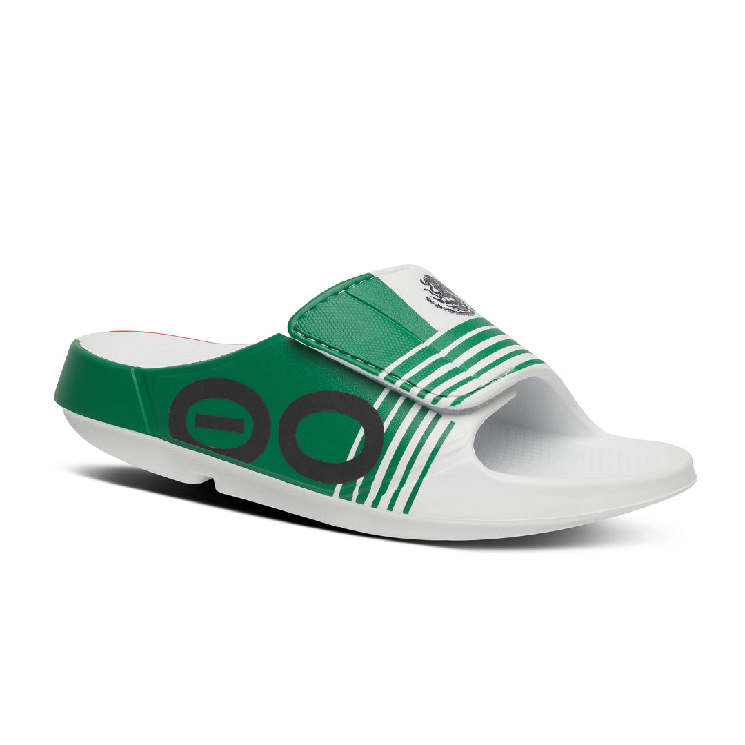 Oofos OOahh Sport Flex - Limited Mexico Matchday Energy - Slide Sandals (1553MEX26)