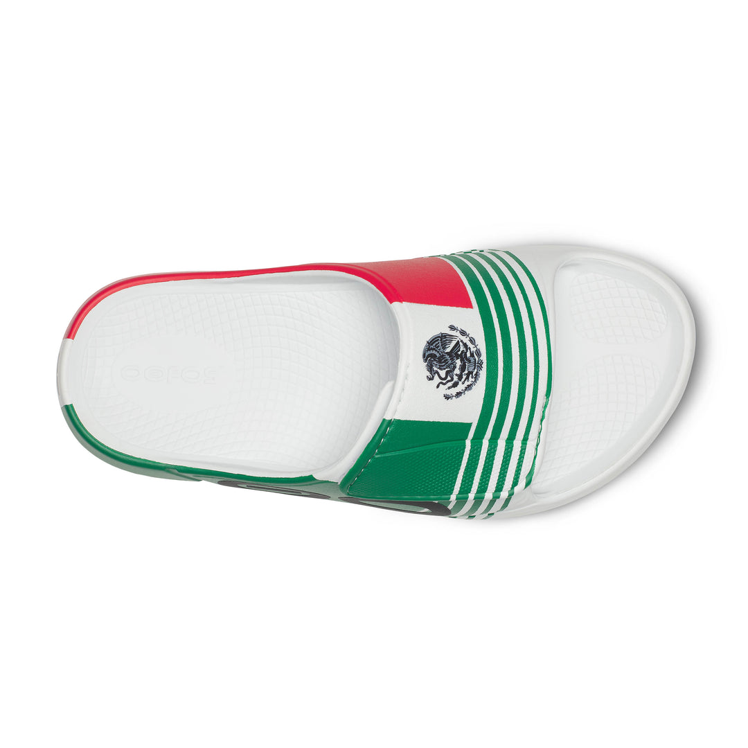 Oofos OOahh Sport Flex - Limited Mexico Matchday Energy - Slide Sandals (1553MEX26)