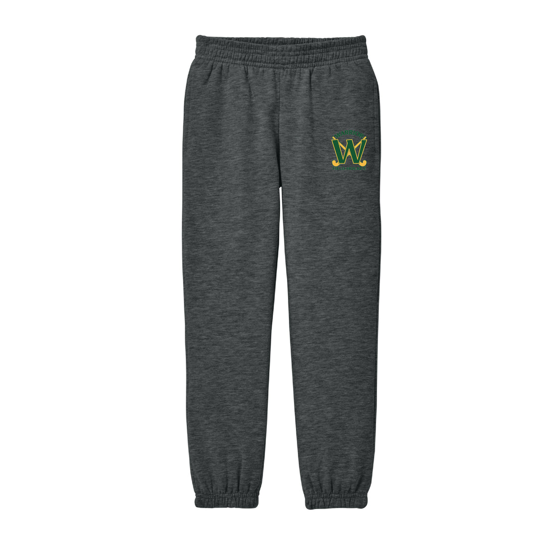 Warrior Field Hockey - Youth Unisex Fleece Sweatpants - Heathered Charcoal (DT6112Y)