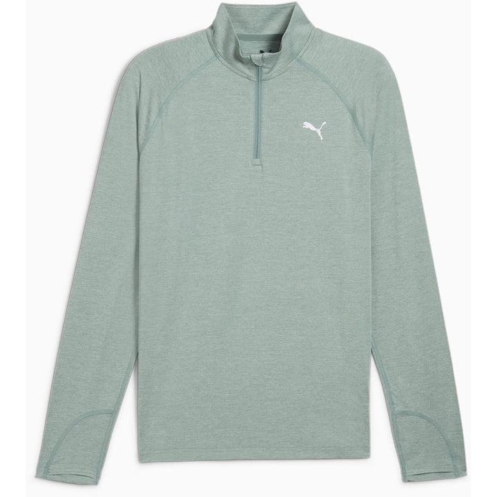 Puma Run Velocity Cloudspun 1/4 Zip - Green Moon Heather - MEN