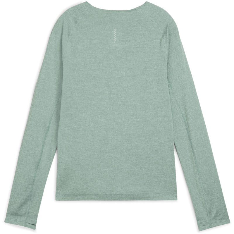 Puma Run Cloudspun Long Sleeve - Green Moon Heather - WOMEN