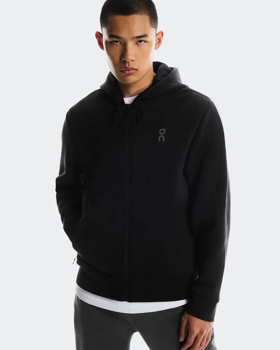 ON Men's Focus Tech Zip Hoodie - Black