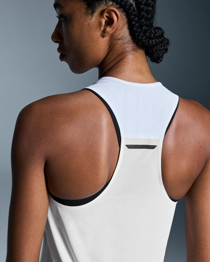 ON Women's Performance Tank 1 - White Silver