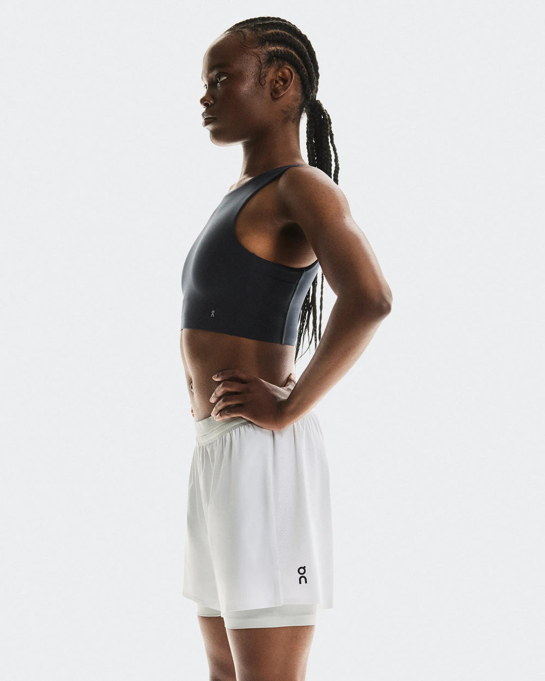 ON Women's 3" Performance 2/1 Shorts - White Glacier