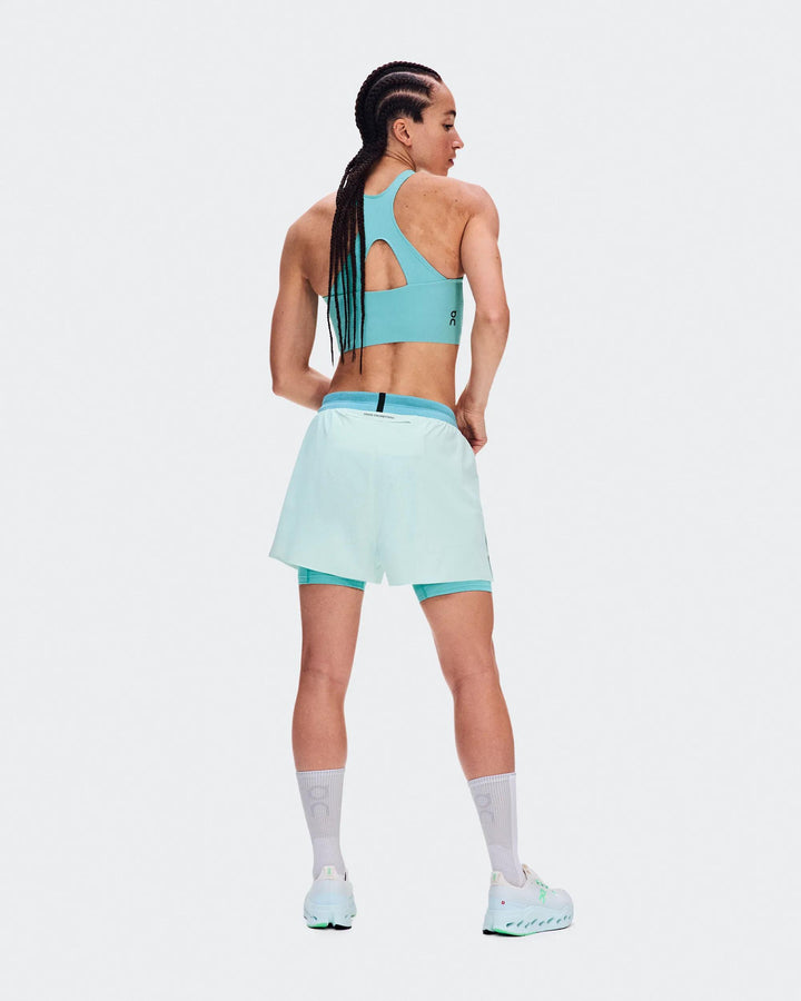 ON Women's 3" Performance 2/1 Shorts - Flurry Aquamarine