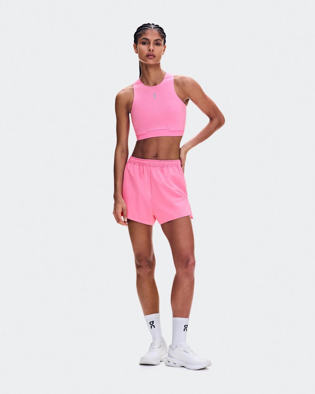 ON Women's Train 2-in-1 Crop - Bubblegum