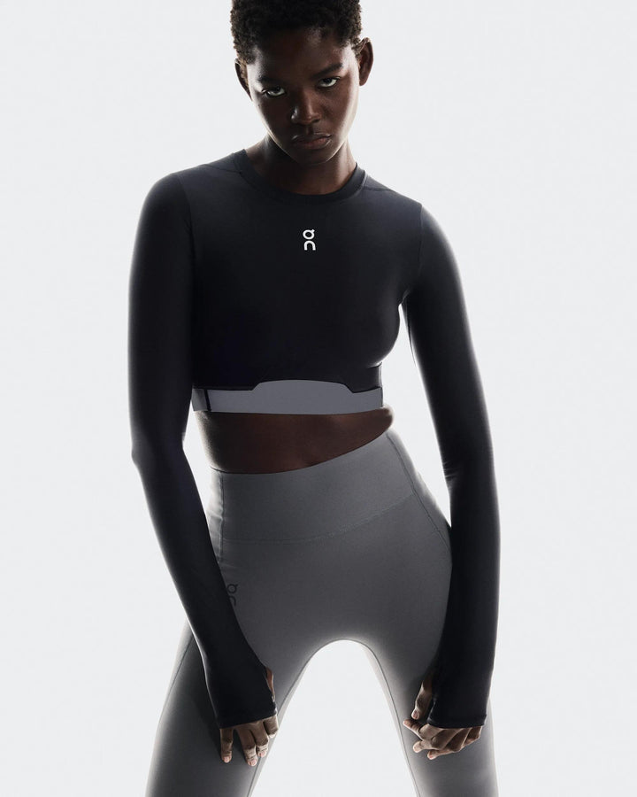ON Women's Train Long Sleeve Crop - Black