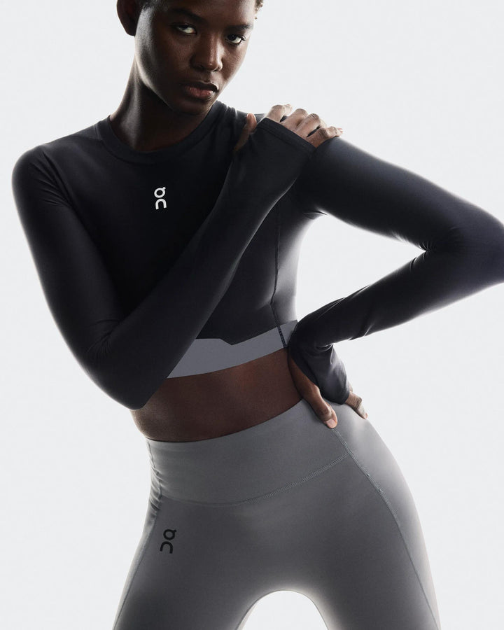 ON Women's Train Long Sleeve Crop - Black