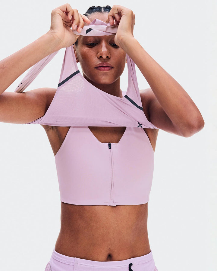 ON Women's Endurance Bra Zip - Foxglove