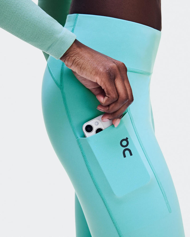 ON Women's Performance Tights 7/8 - Aquamarine