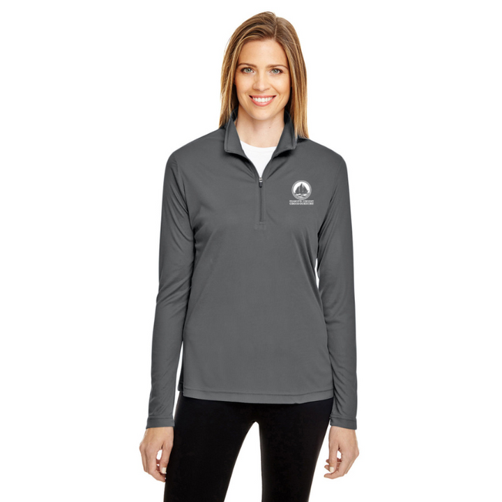 Falmouth Academy - Chaqueta de cremallera corta de alto rendimiento para damas Zone (TT31W)