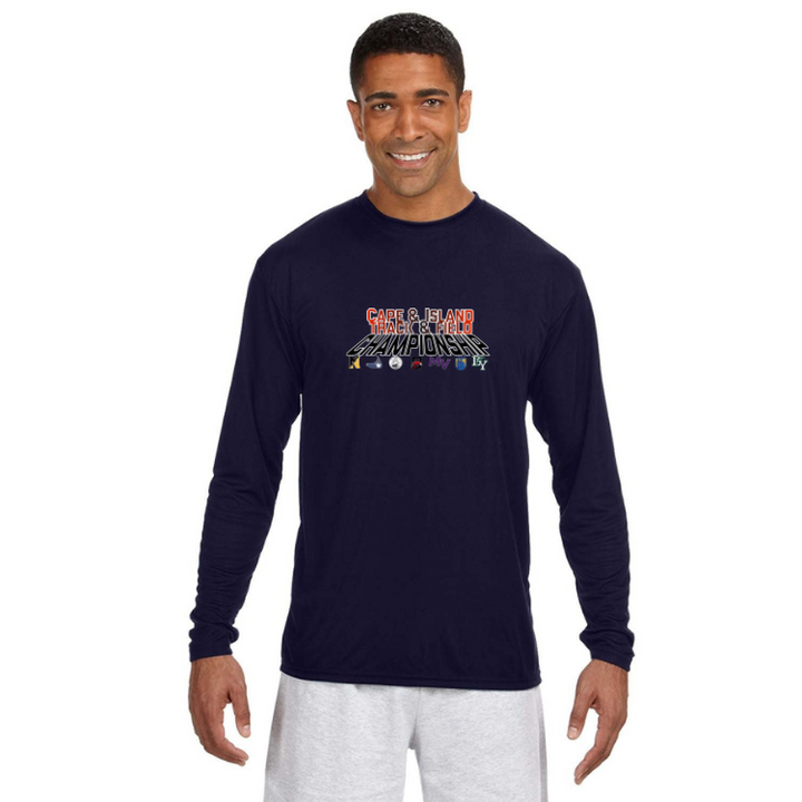 Campeonato de atletismo de Cape &amp; Islands: camiseta de manga larga de rendimiento refrescante para hombre (N3165)