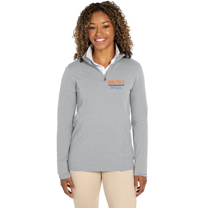 Walpole Softball -  WOMEN'S HEATHERED ECO-LOGIC STRETCH QUARTER ZIP (5468)