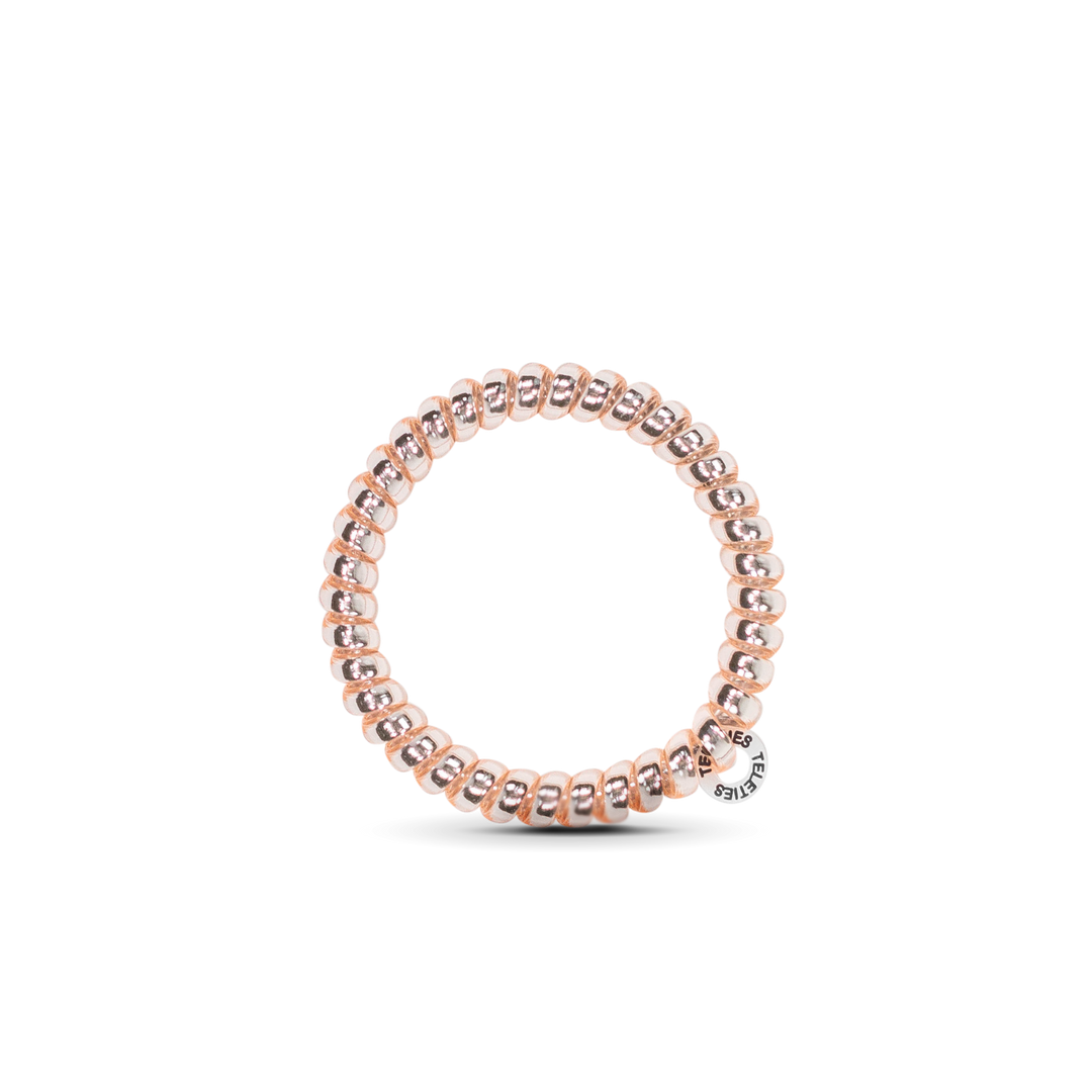 TELETIES - Spiral Hair Coils | Small | Millennial Pink Hair Ties