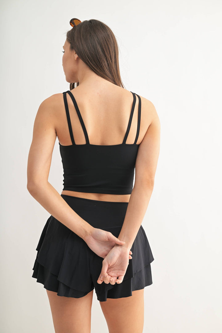 Mono B Fitflex Longline Sports Bra - Black - WOMEN