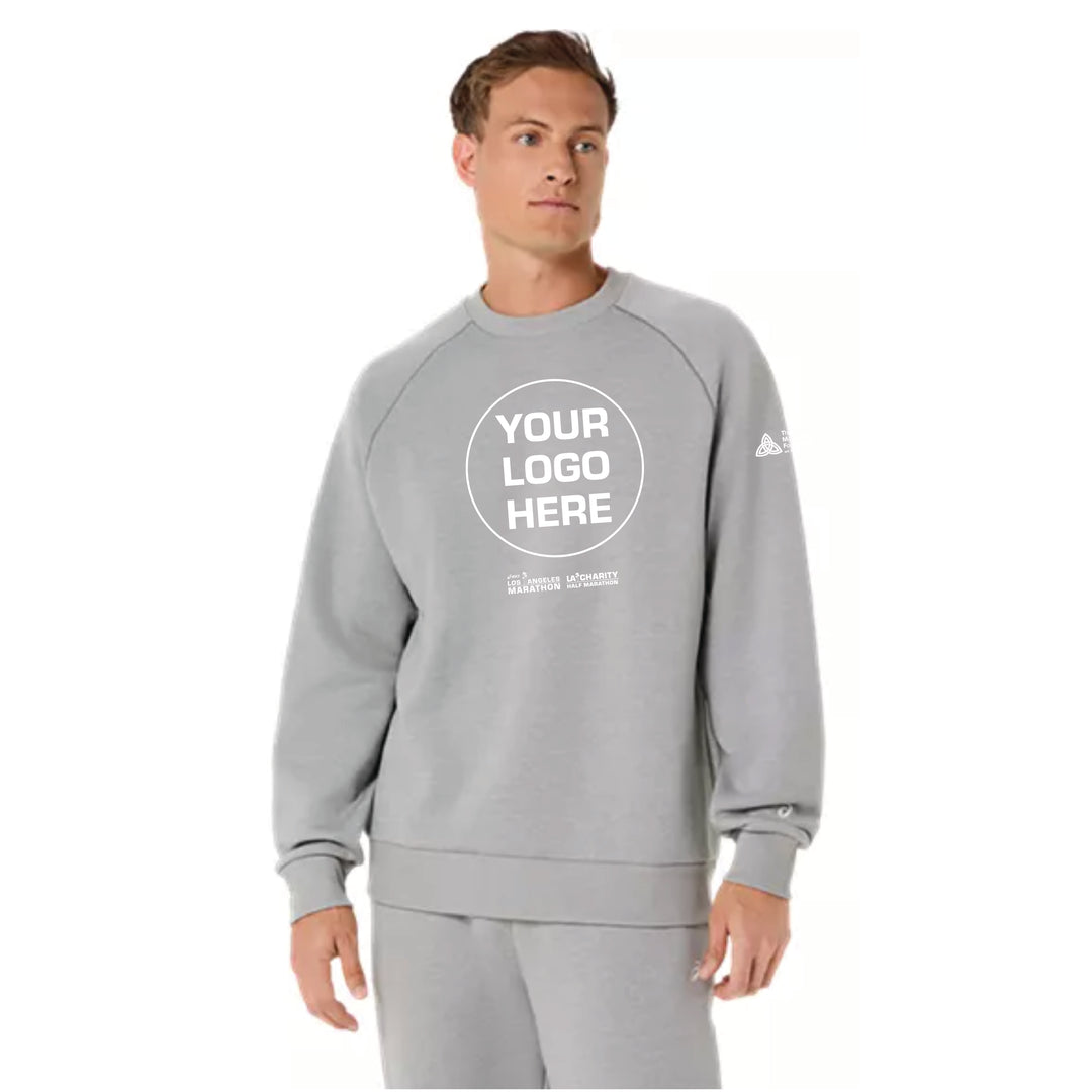 2027 ASICS LA Marathon Charities - ASICS Unisex Fleece Crewneck Sweatshirt Grey Heather (2031F469)