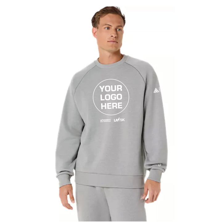 2027 ASICS LA Marathon Charities - ASICS Unisex Fleece Crewneck Sweatshirt Grey Heather (2031F469)