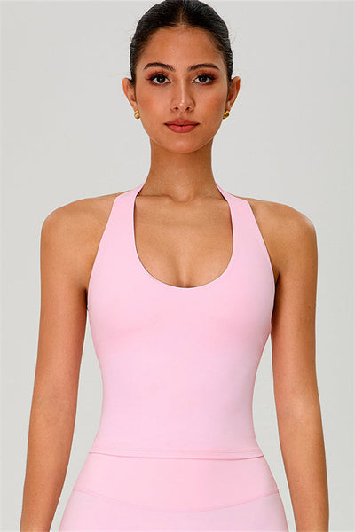 The Solid Halter Tank Top
